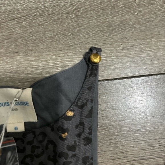 Louise Louise European Twill Grey Leopard Pinafore New Girls Holiday - Picture 3 of 7